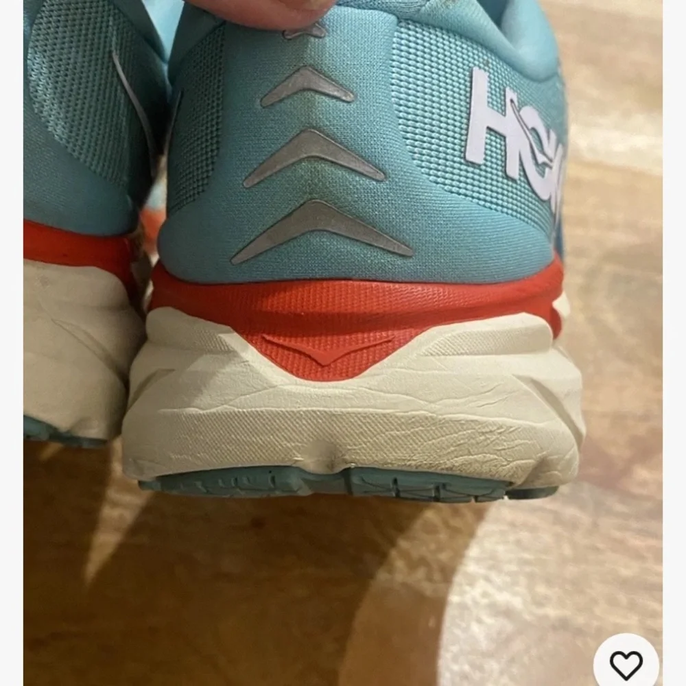 Hoka Women's Aqua and Coral Running Sneakers